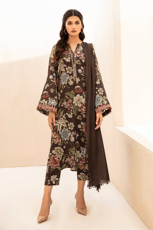 3PC LAWN Digital Print - SS-3048