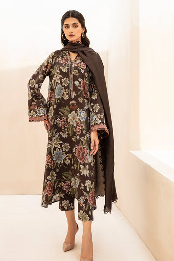 3PC LAWN Digital Print - SS-3048