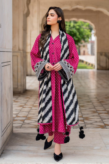 3PC LAWN Digital Print - SS-3039