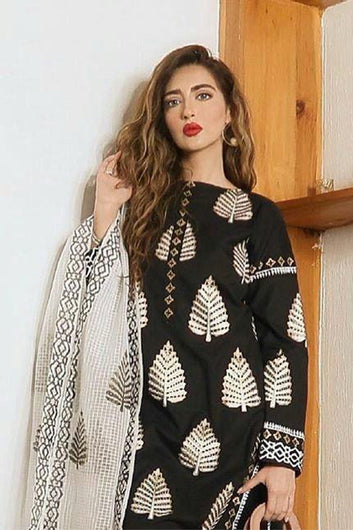 3PC LAWN Digital Print - SS-3043