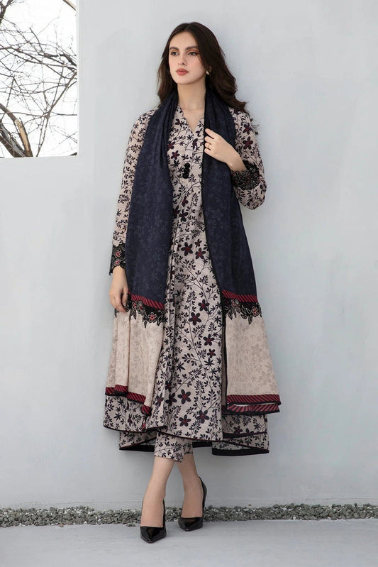 3PC LAWN Digital Print - SS-3042